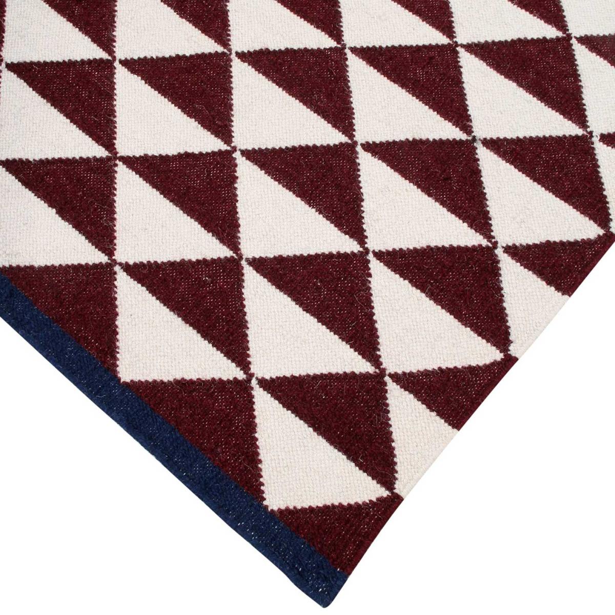 Maroon Shards rugs by Ana & Noush in Maroon and Blue – image 2