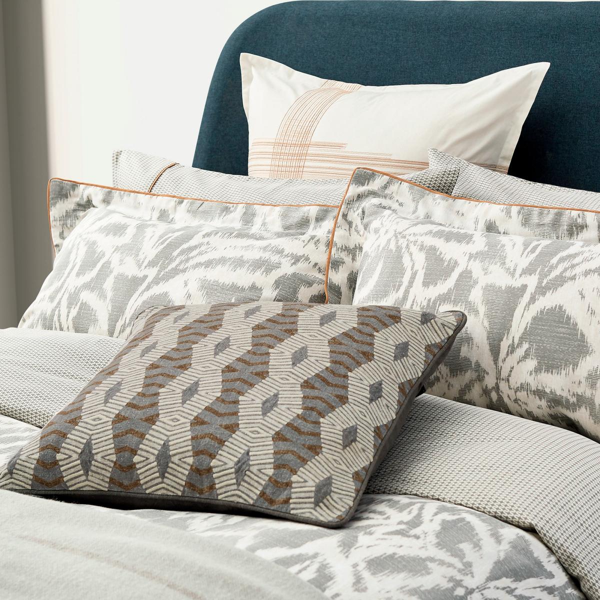 Asha Ikat Bedding by Bedeck of Belfast in Grey200x200cm – image 2