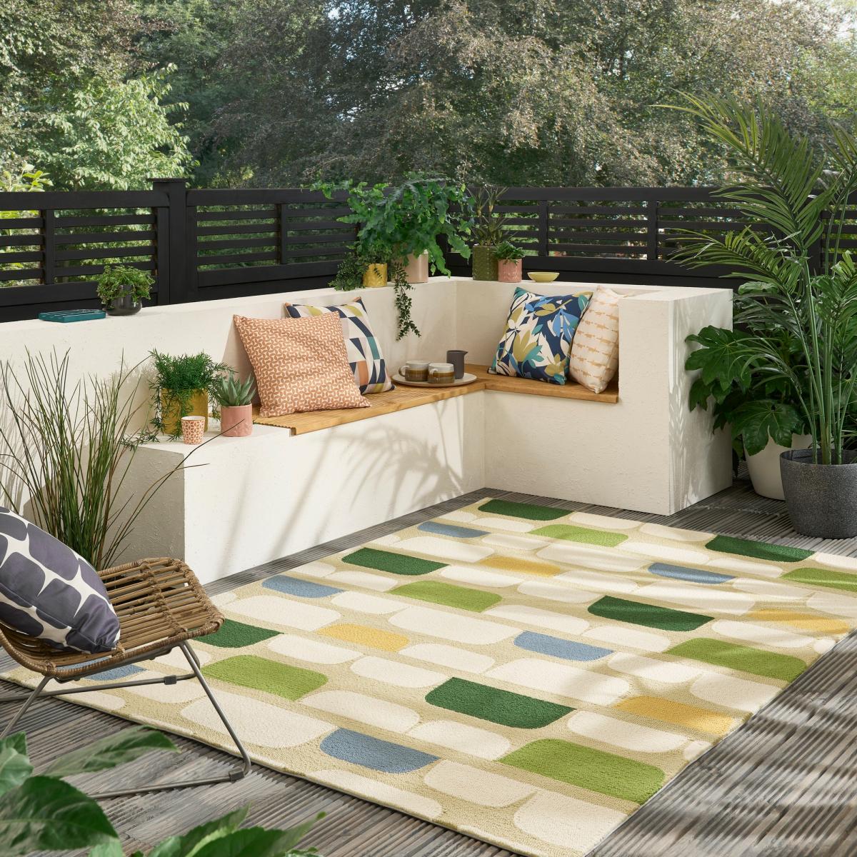 Kivi Indoor Outdoor Rugs 424905 by Scion in Multi Citrus – image 1