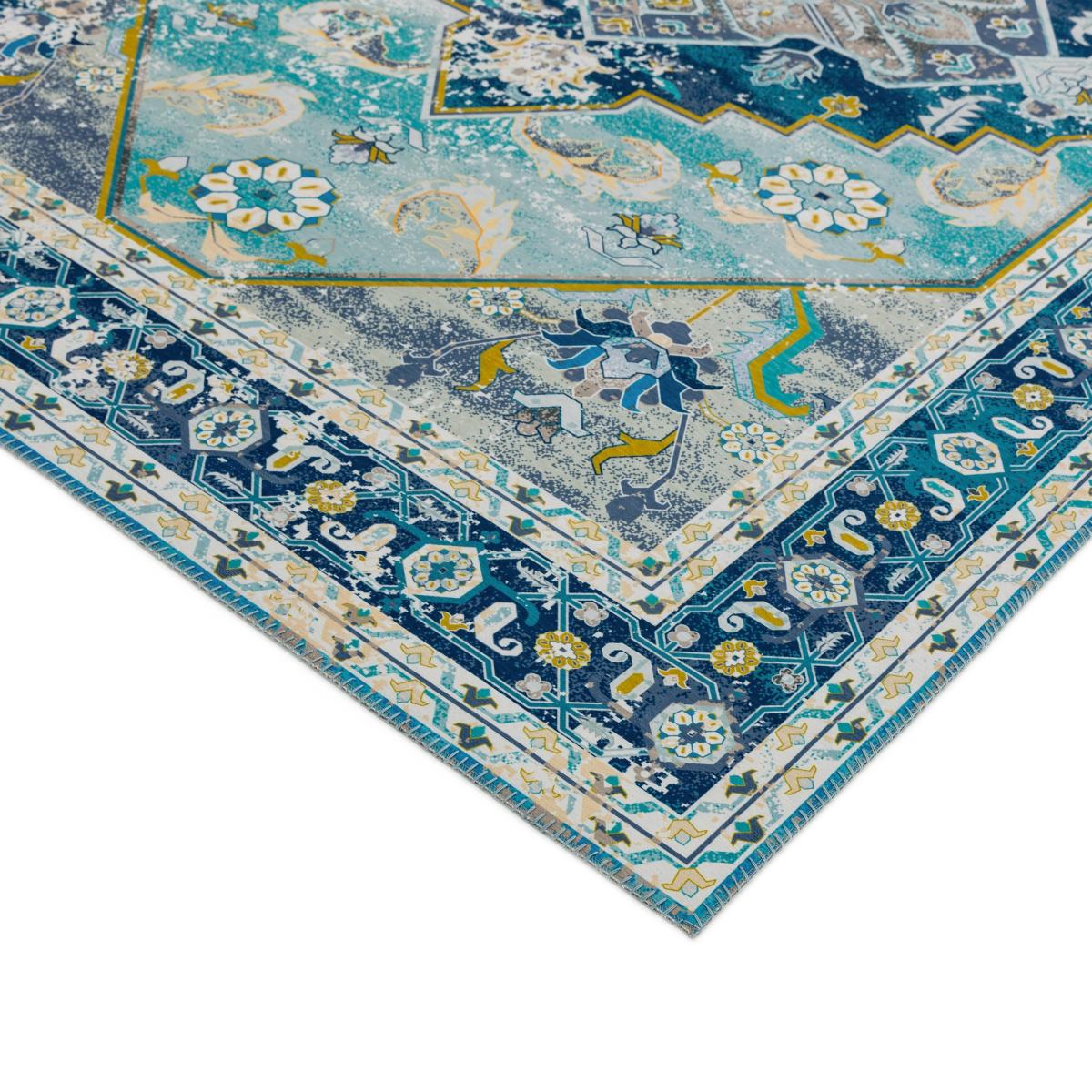 Syon SY03 Traditional Rugs in Bahar Blue 160x230cm – image 3