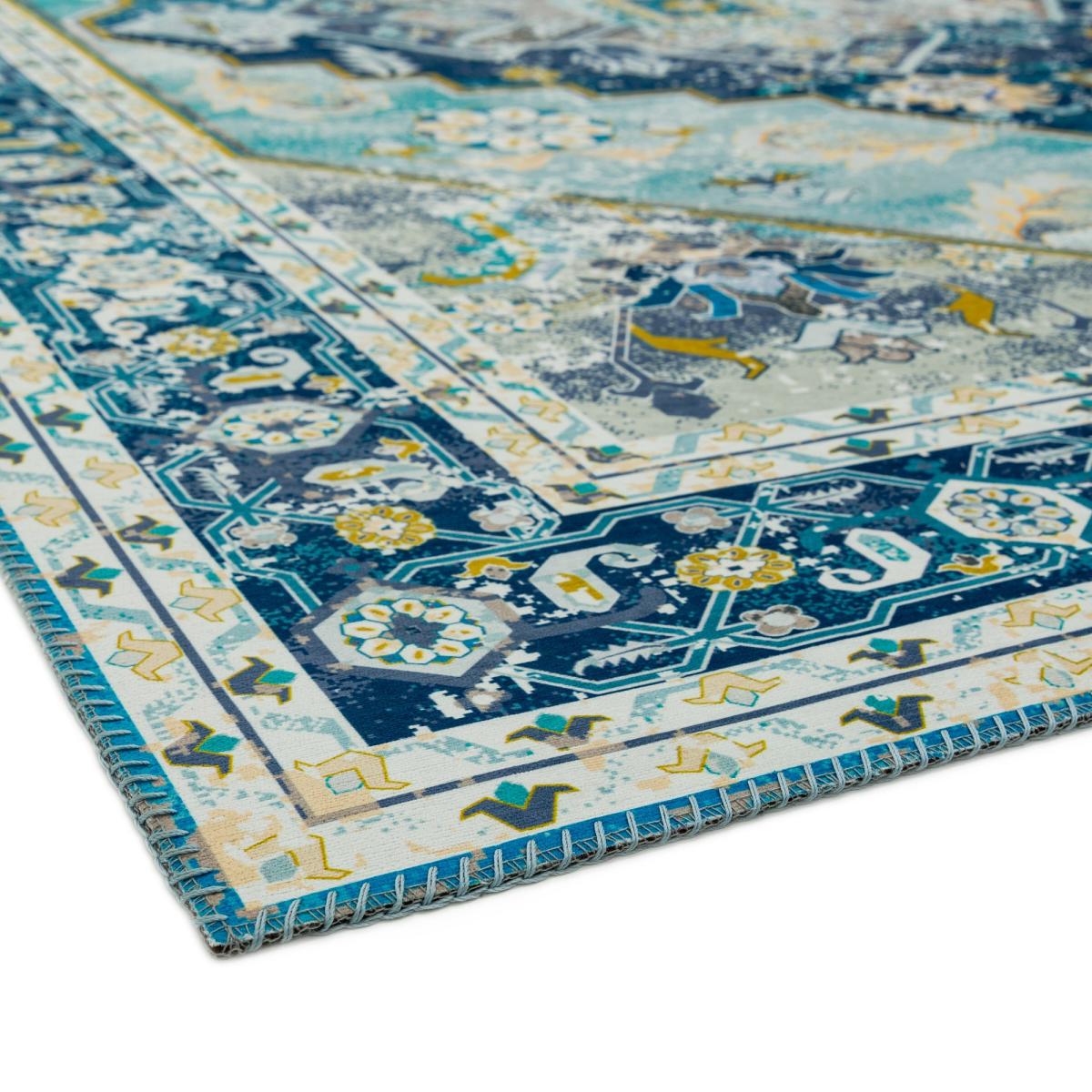 Syon SY03 Traditional Rugs in Bahar Blue 160x230cm – image 5