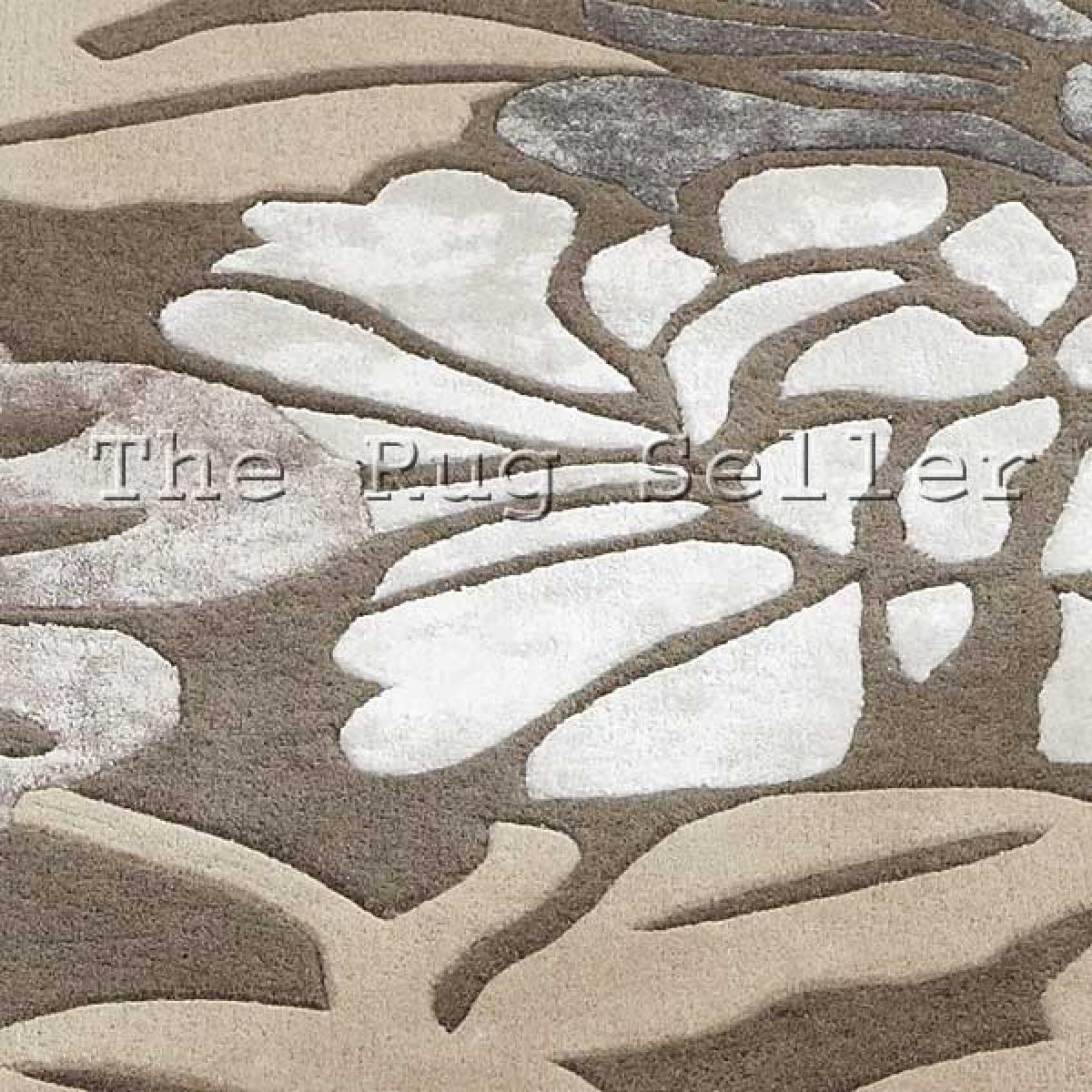Unique Divine Floral Wool Rugs in Beige 150x240cm – image 3