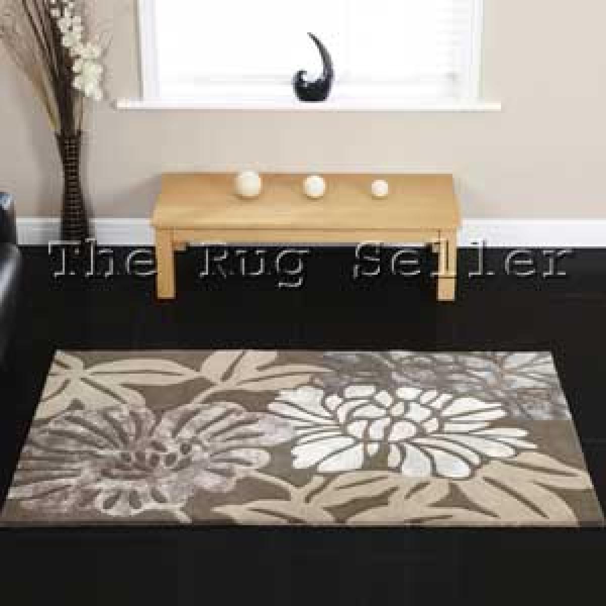Unique Divine Floral Wool Rugs in Beige 150x240cm – image 4
