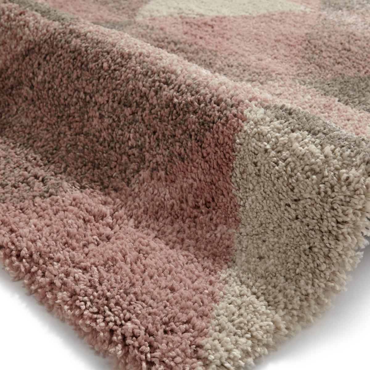 Royal Nomadic 7611 Geometric Rugs in Rose Pink and Cream 120x170cm – image 2
