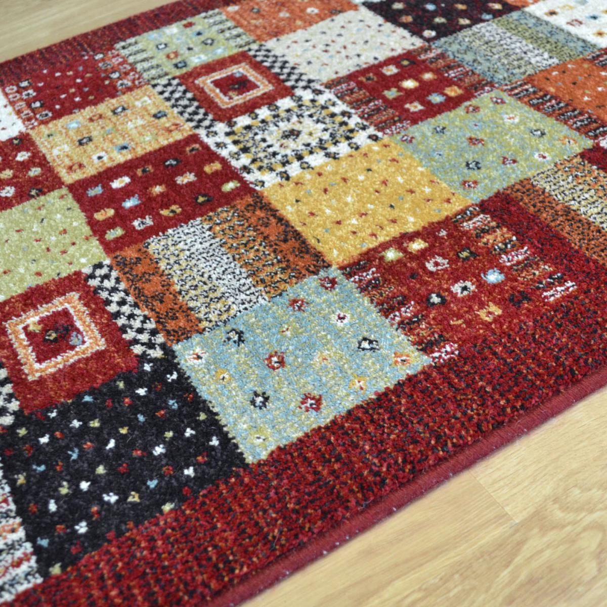 Woodstock Patchwork Runner Rugs 32036 8312 in Red&nbsp;80x240cm – image 3