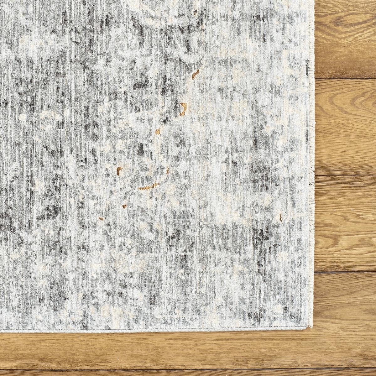 Ella Abstract Distressed Rugs 6817A in Beige Grey 80x150cm – image 3