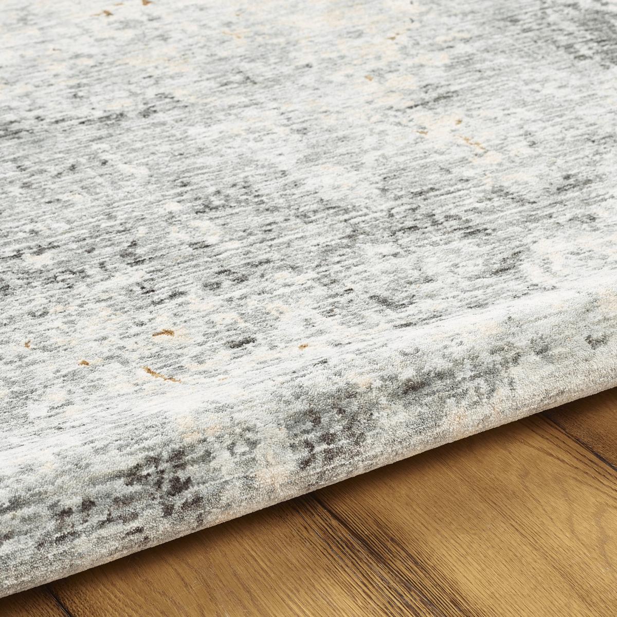 Ella Abstract Distressed Rugs 6817A in Beige Grey 80x150cm – image 4