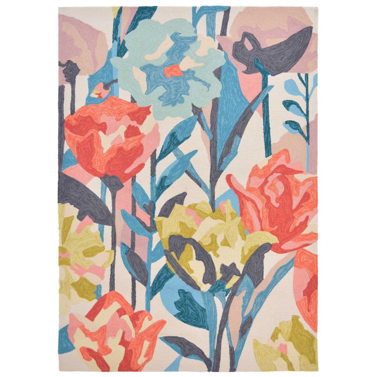 Verdaccio Outdoor Floral Rugs 442802 in Coral by Harlequin 200x280cm – image 5