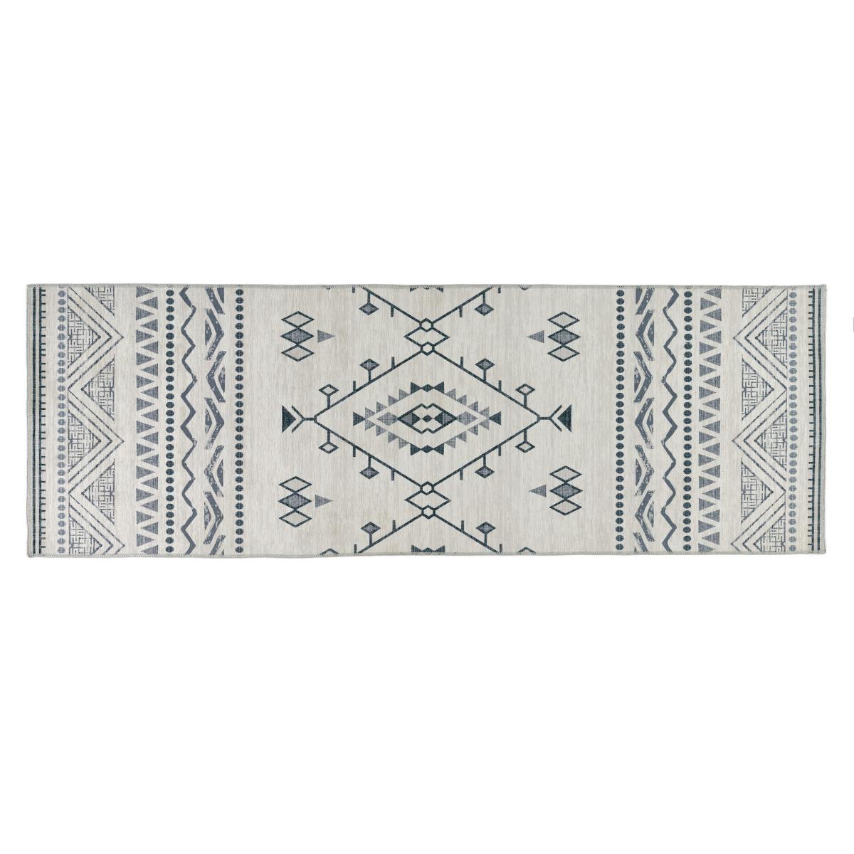 Origins Washable Nomad Aztec Geometric Runner Rug in Grey 67x200cm – image 5