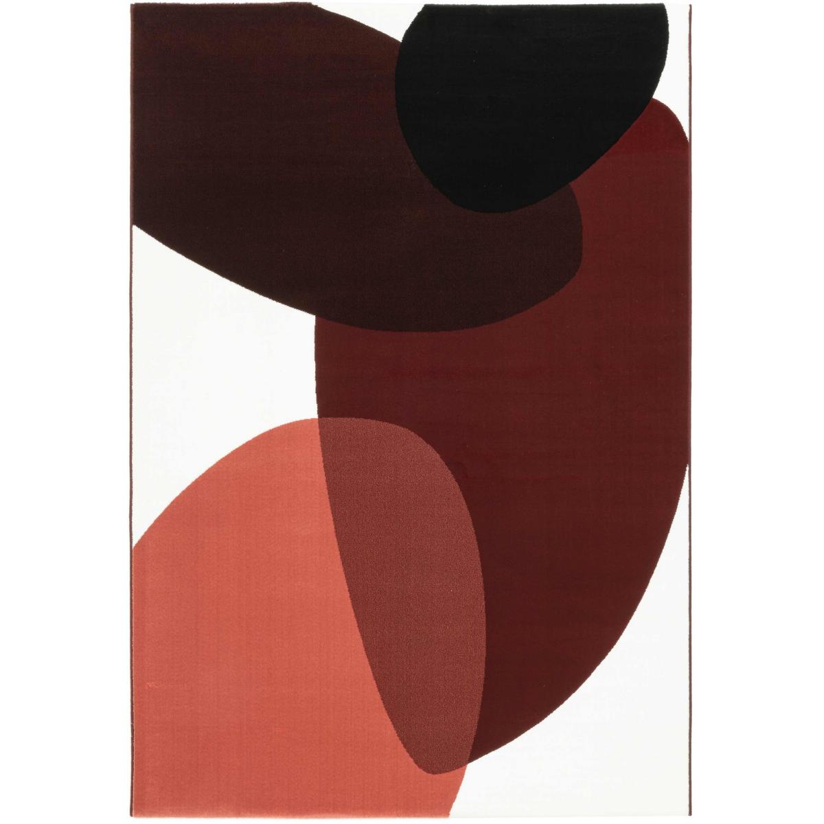 Tiago 47001 AF101 Geometric Rugs in Burgundy Red 135x200cm – image 3