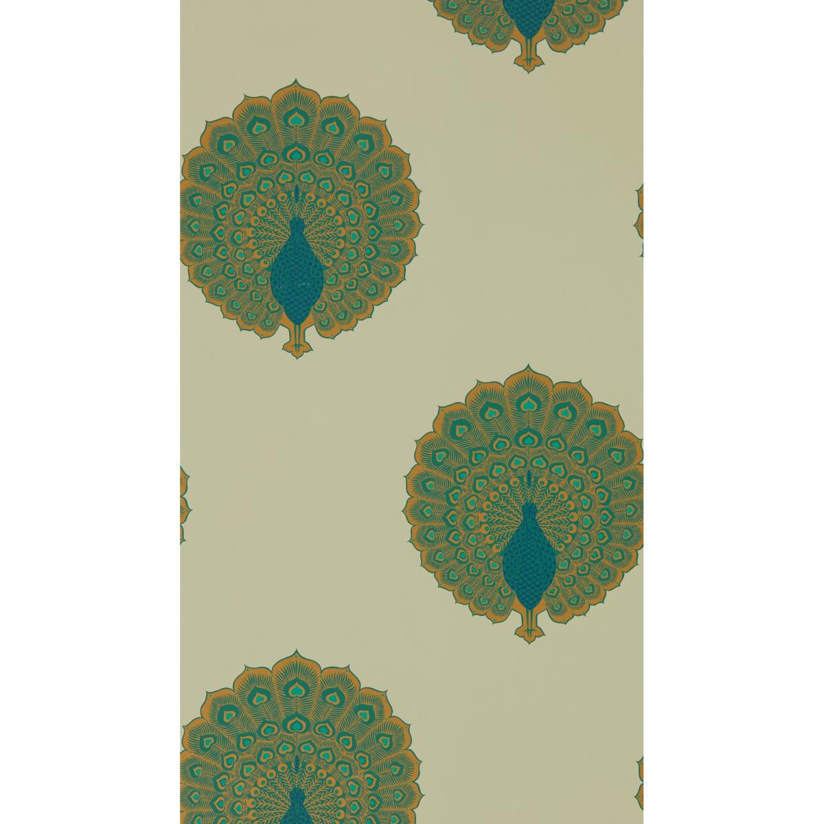Kalapi Peacock Wallpaper 216757 by Sanderson in Teal Green Blue Roll – image 1