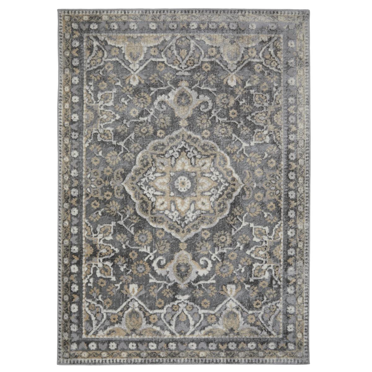 Zoe 9 E Rugs in Traditional Distressed Grey 120x170cm – image 5