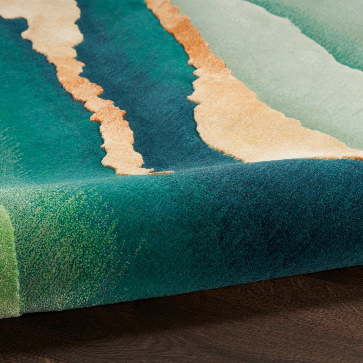 Prismatic Abstract Rugs PRS30 by Nourison in Emerald Green114x175cm – image 3