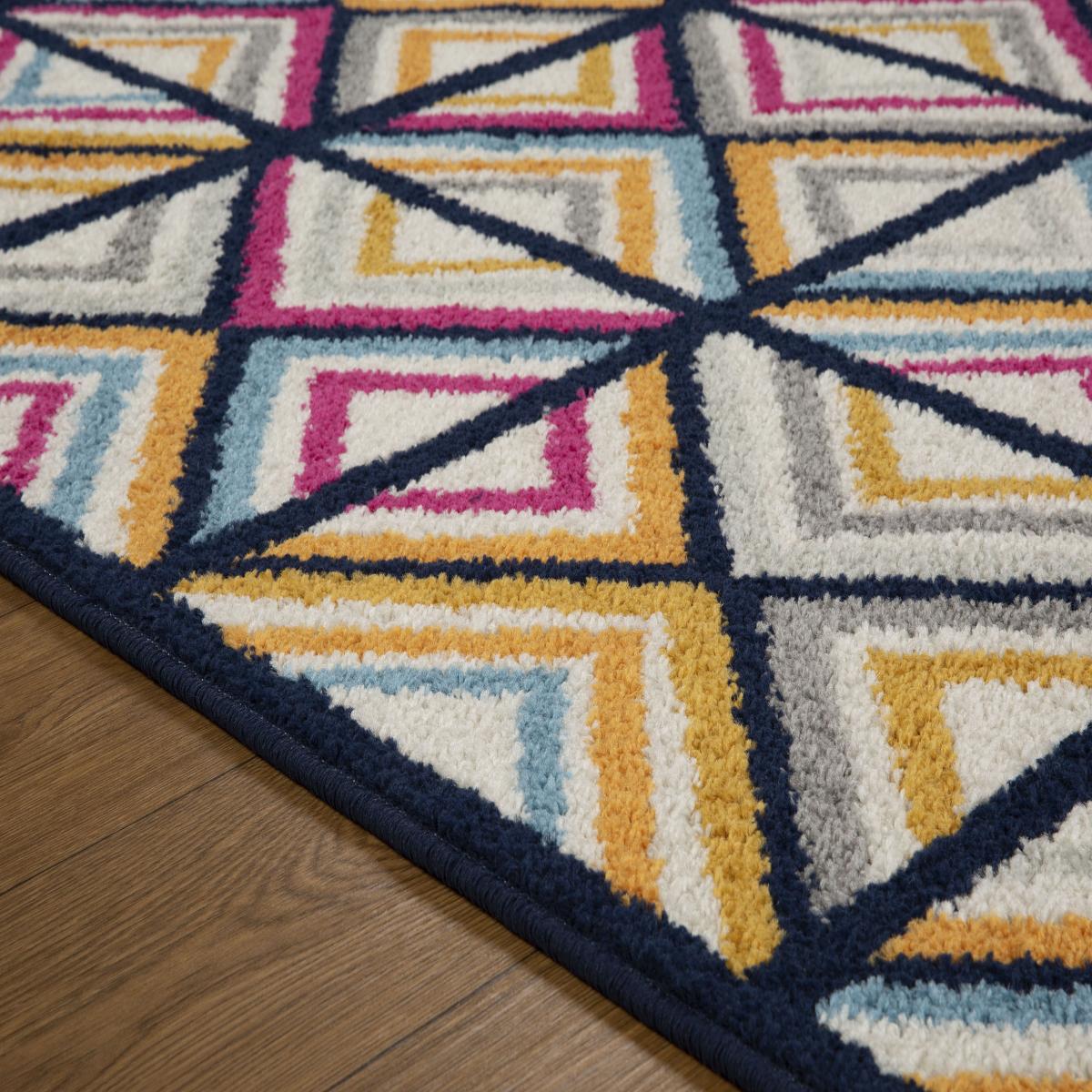 Gilbert 5570 B Geometric Diamond Runner Rugs in Multi 60x230cm – image 3