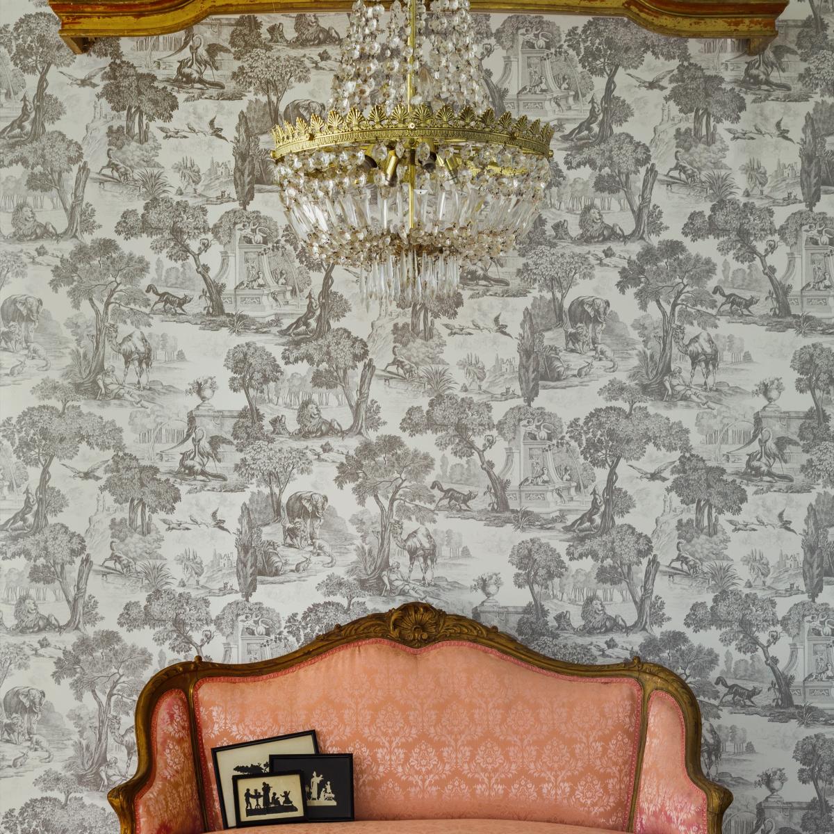 Versailles Wallpaper 99 15061 by Cole & Son in Charcoal GreyRoll