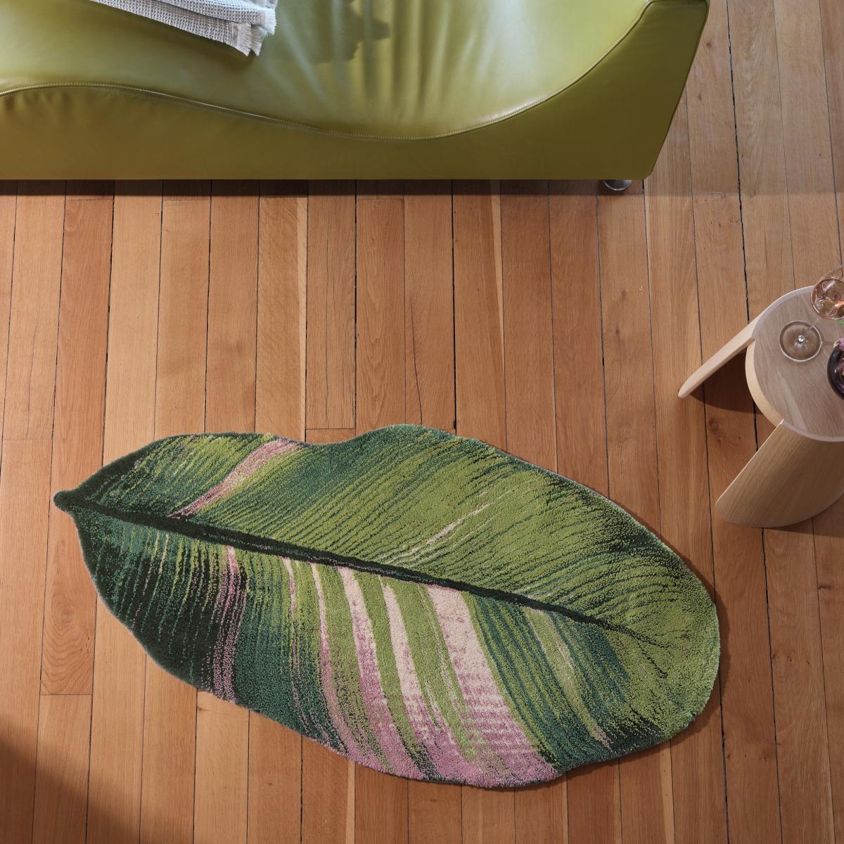 Musa 165 Leaf Bath Mat in Apple Green by Abyss & Habidecor 70x140cm – image 2
