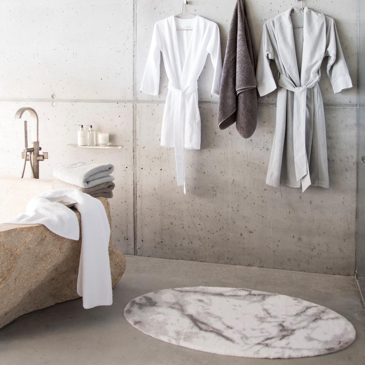 Luxury Carare Marbled Bath Mat by Designer Abyss & Habidecor 75x125cm – image 1
