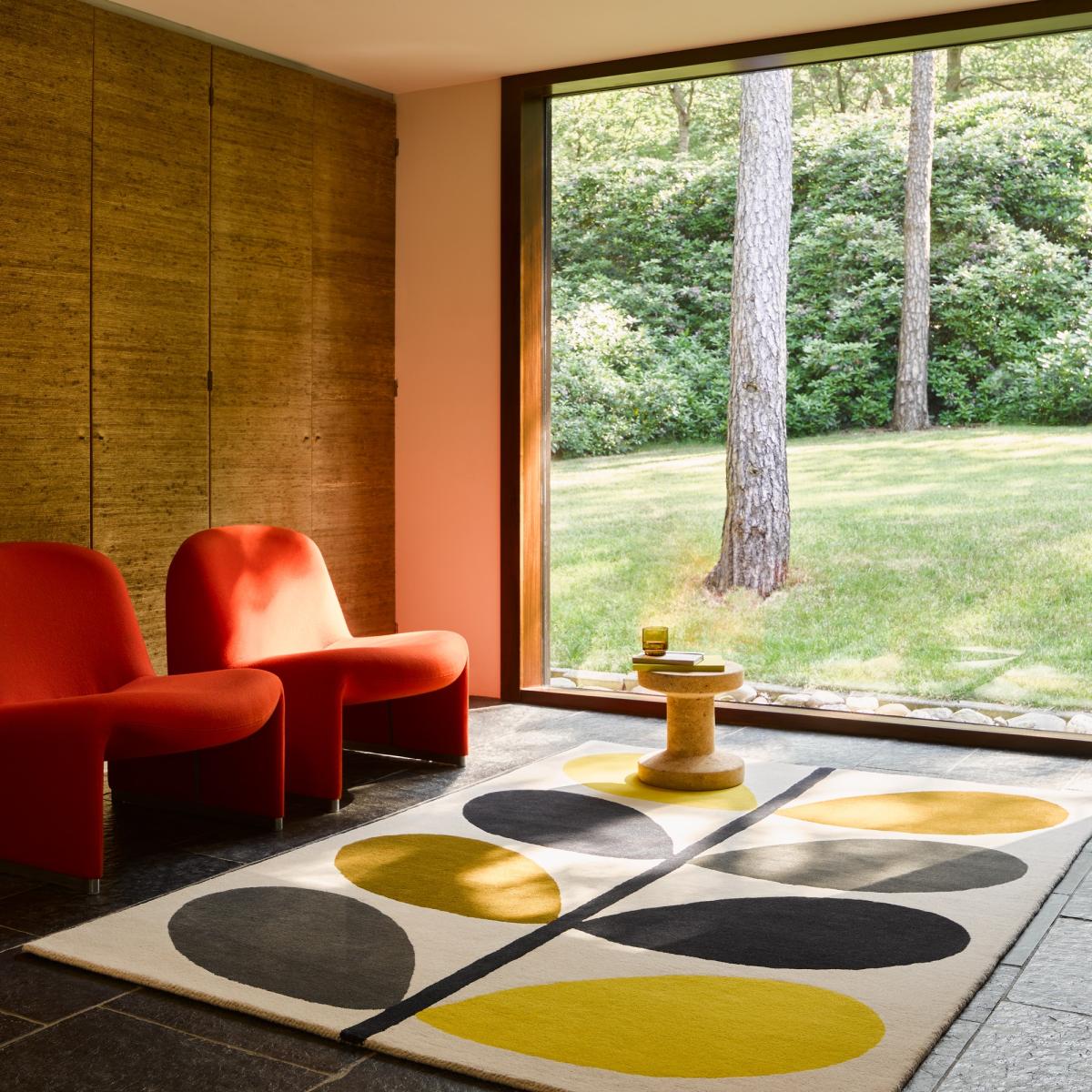 Giant Wool Rugs 061606 in Multi By Designer Orla Kiely – image 1
