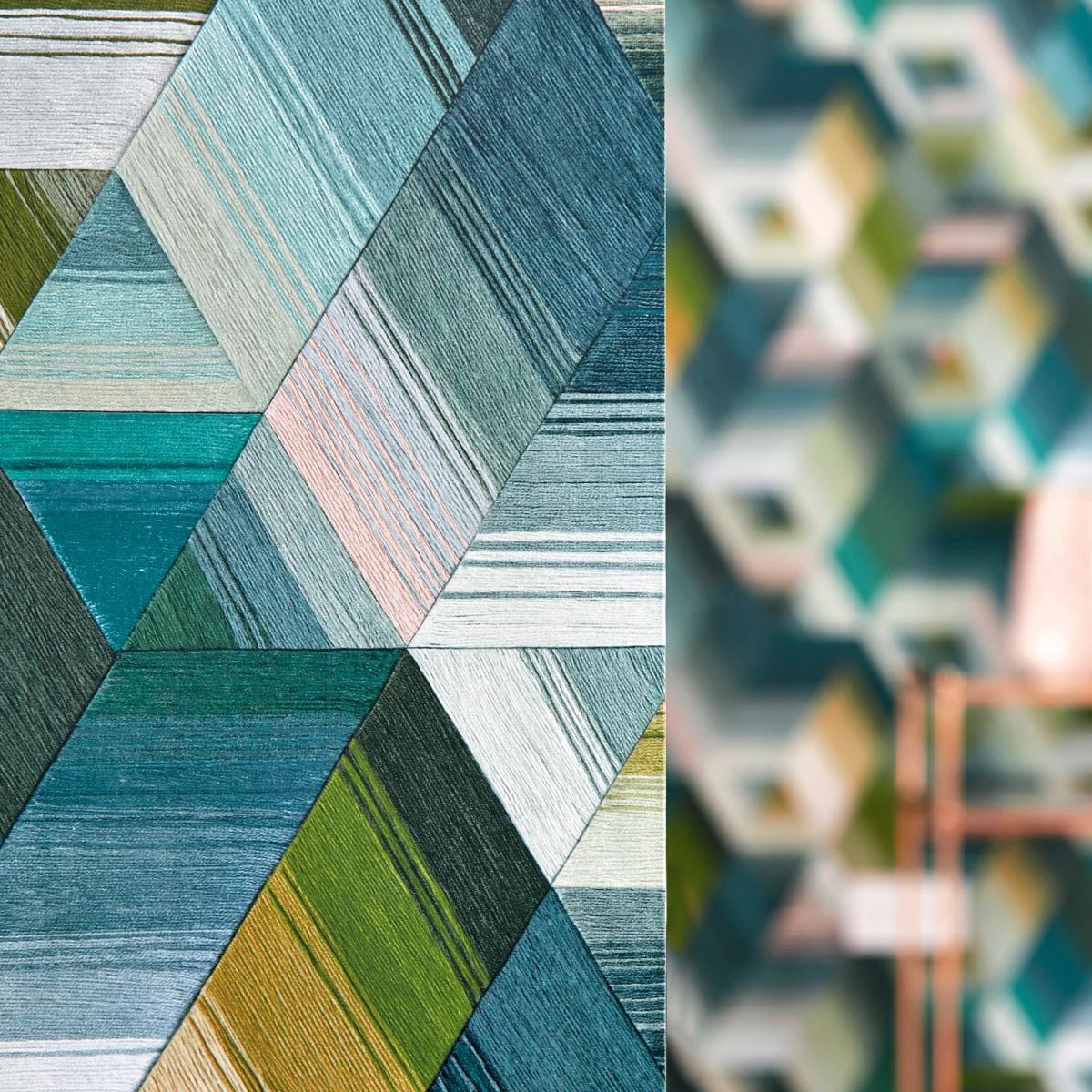 Arccos Wallpaper 111970 by Harlequin in Emerald BlushRoll – image 3