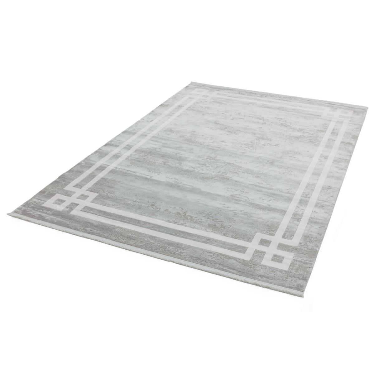Olympia Border Abstract Rugs in OL01 Grey Pearl – image 2