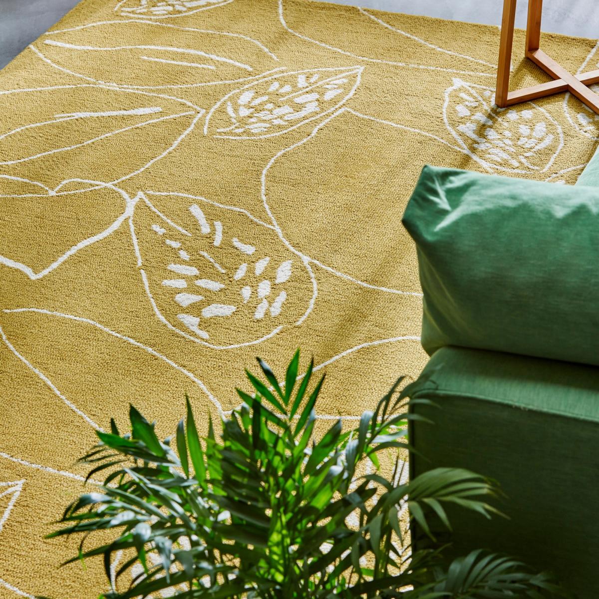 Orto 125406 Wool Rugs by Scion in Citrus Green250x350cm – image 2