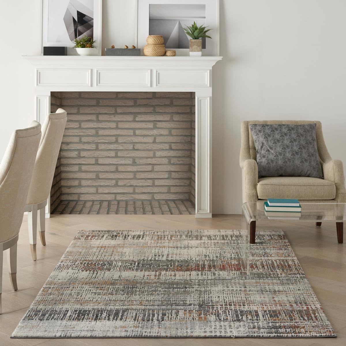Tangra TNR04 Abstract Rug by Nourison in Multicolour162x223cm – image 1