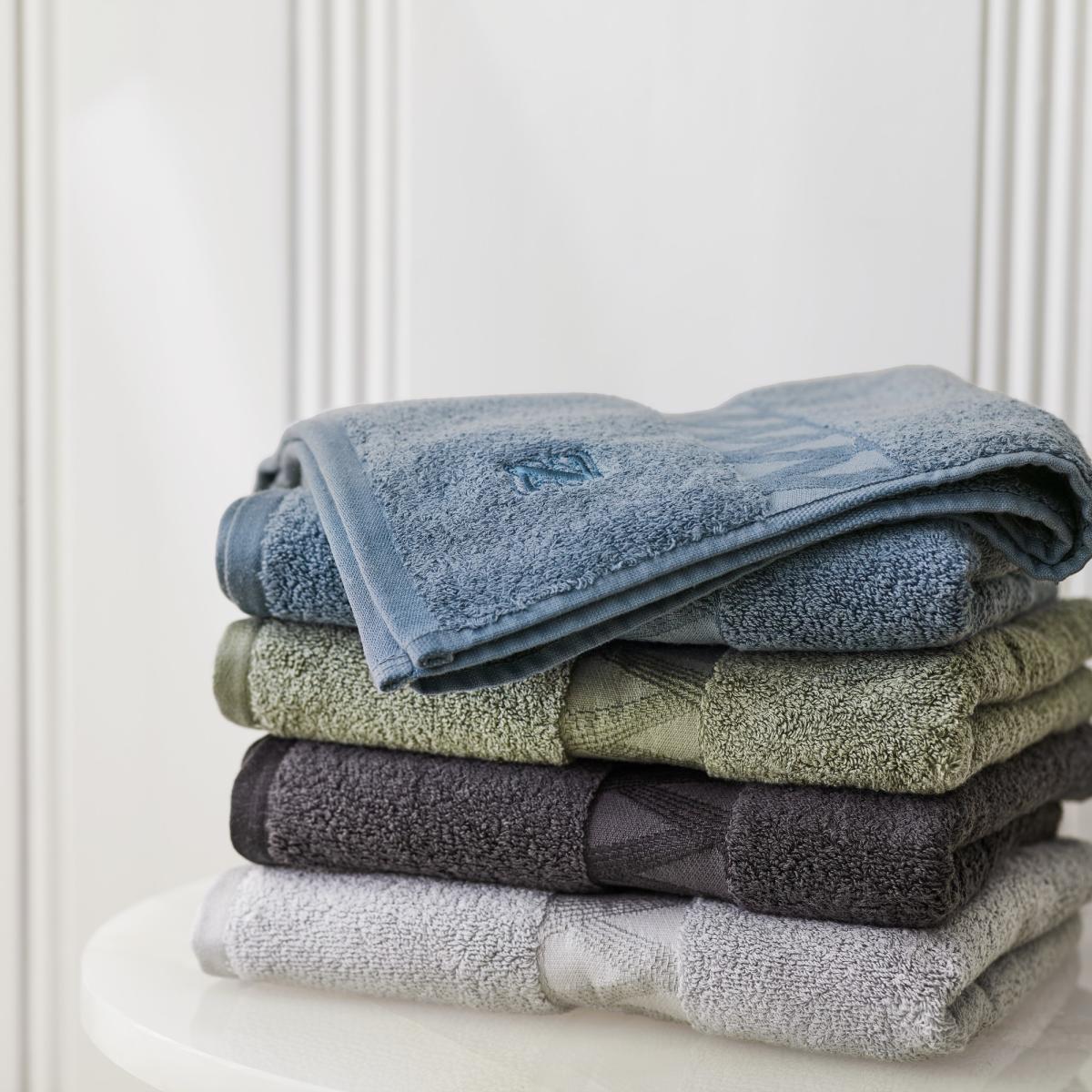 Kanoko Organic Cotton Towels by Zoffany in Reign Blue90x150cm – image 3