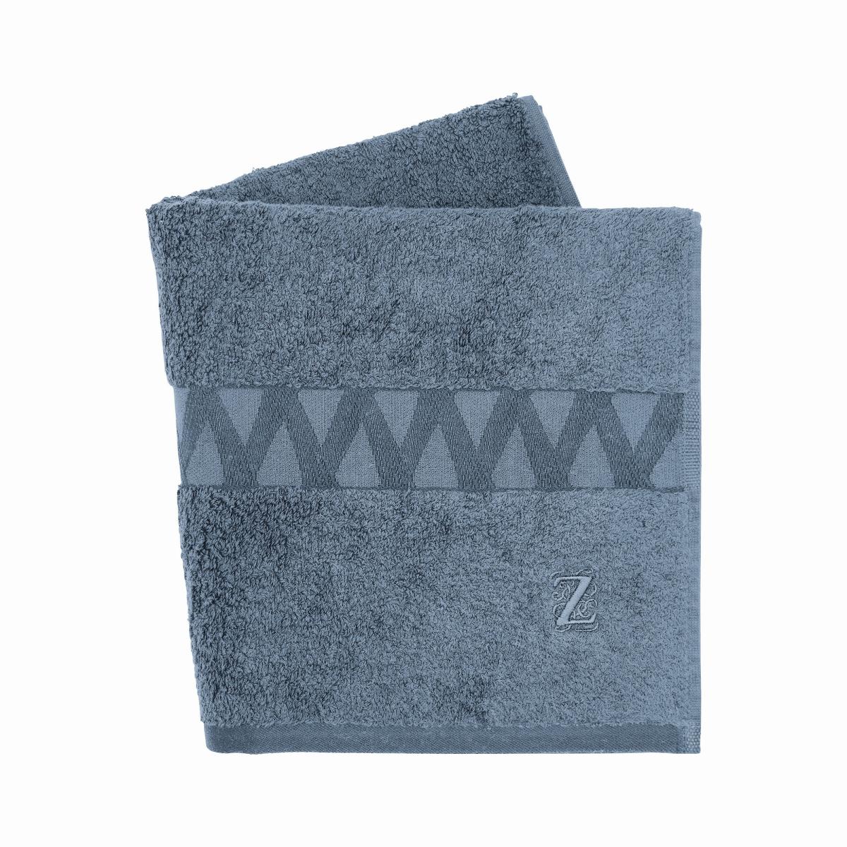 Kanoko Organic Cotton Towels by Zoffany in Reign Blue90x150cm – image 4