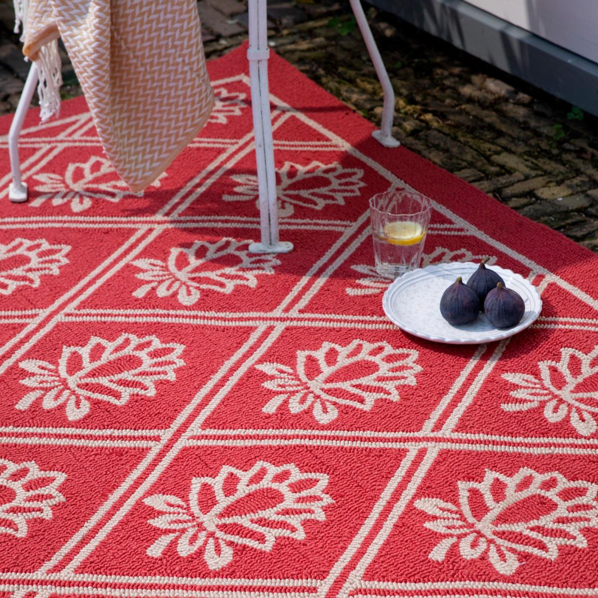 Porchester 480200 Indoor Outdoor Rug by Laura Ashley in Poppy Red 140x200cm – image 2