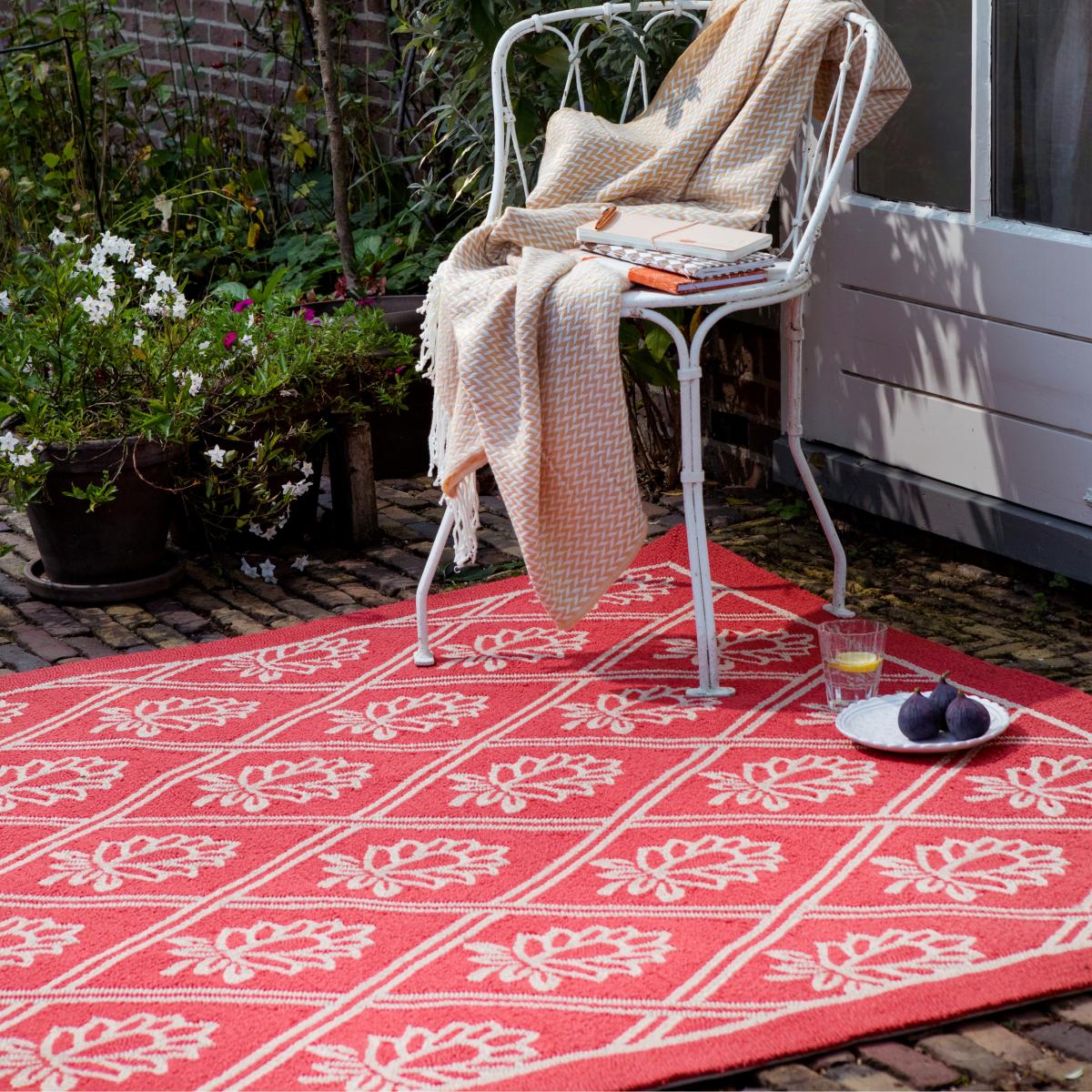 Porchester 480200 Indoor Outdoor Rug by Laura Ashley in Poppy Red 140x200cm – image 1