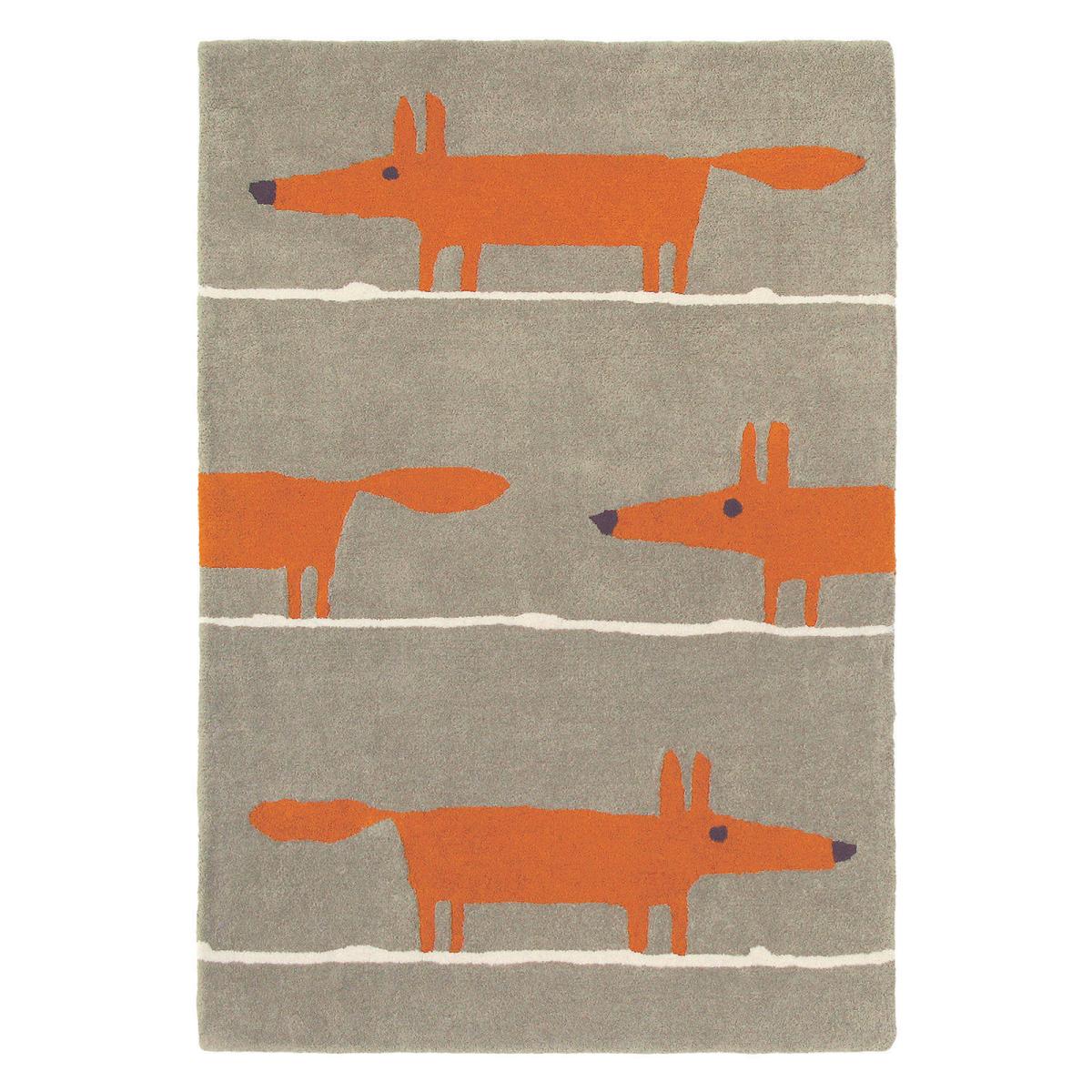Scion Mr Fox Wool Rugs 25303 in Cinnamon Orange 90x150cm – image 2