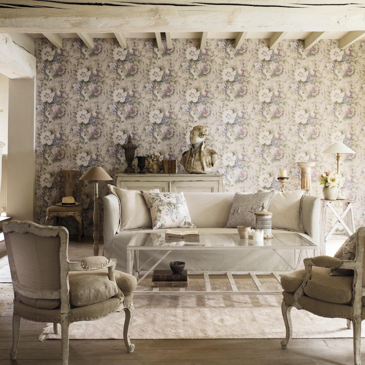 Giselle Wallpaper 214089 by Sanderson in Silver Pewter GreyRoll – image 1