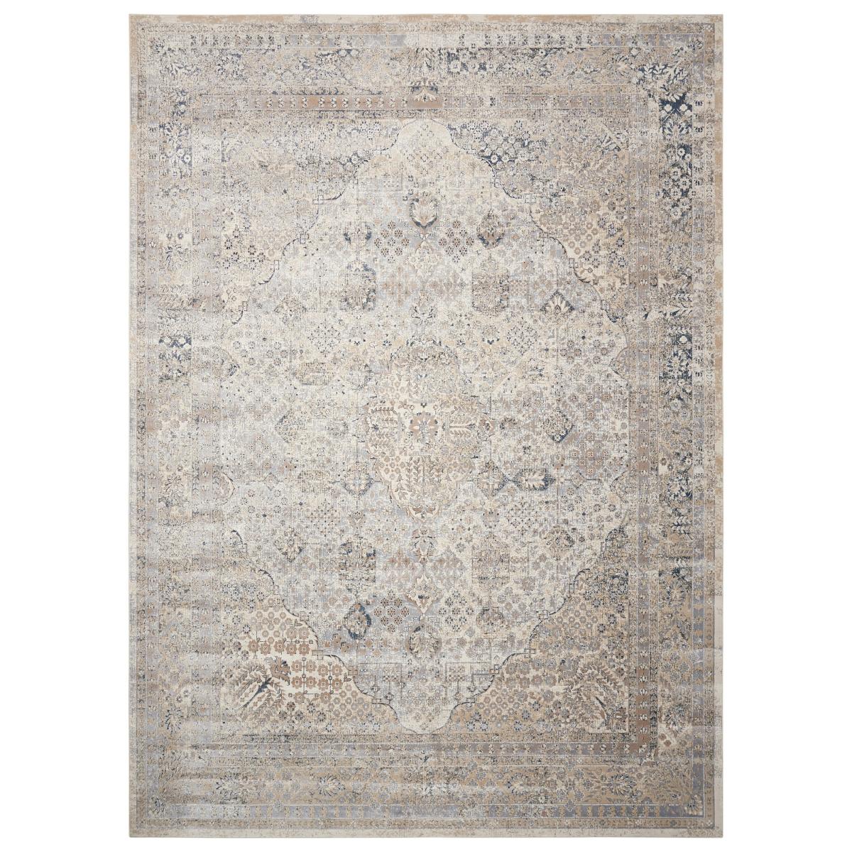 Malta Rugs MAI01 by Kathy Ireland in Ivory and Blue – image 4
