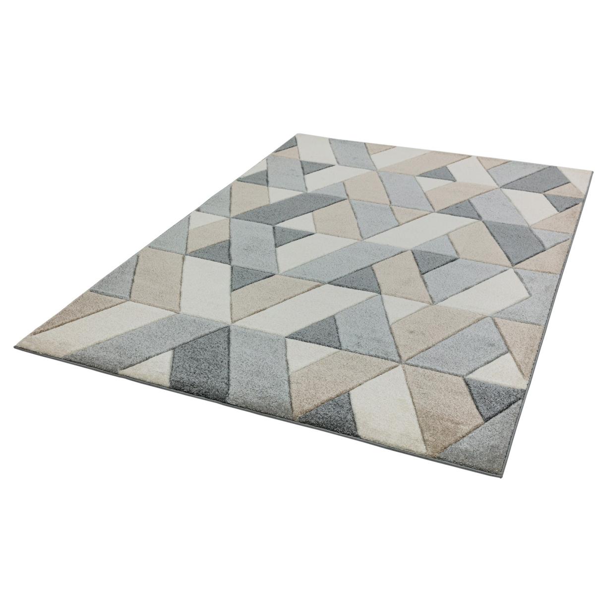 Sketch Rhombus Geometric Rugs in SK01 Grey – image 2