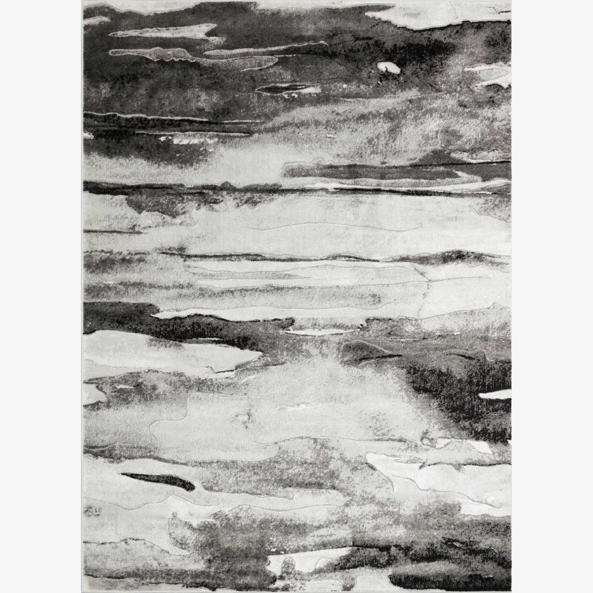 Blaze BLZ02 Abstract Marble Rugs in Silver Grey – image 1