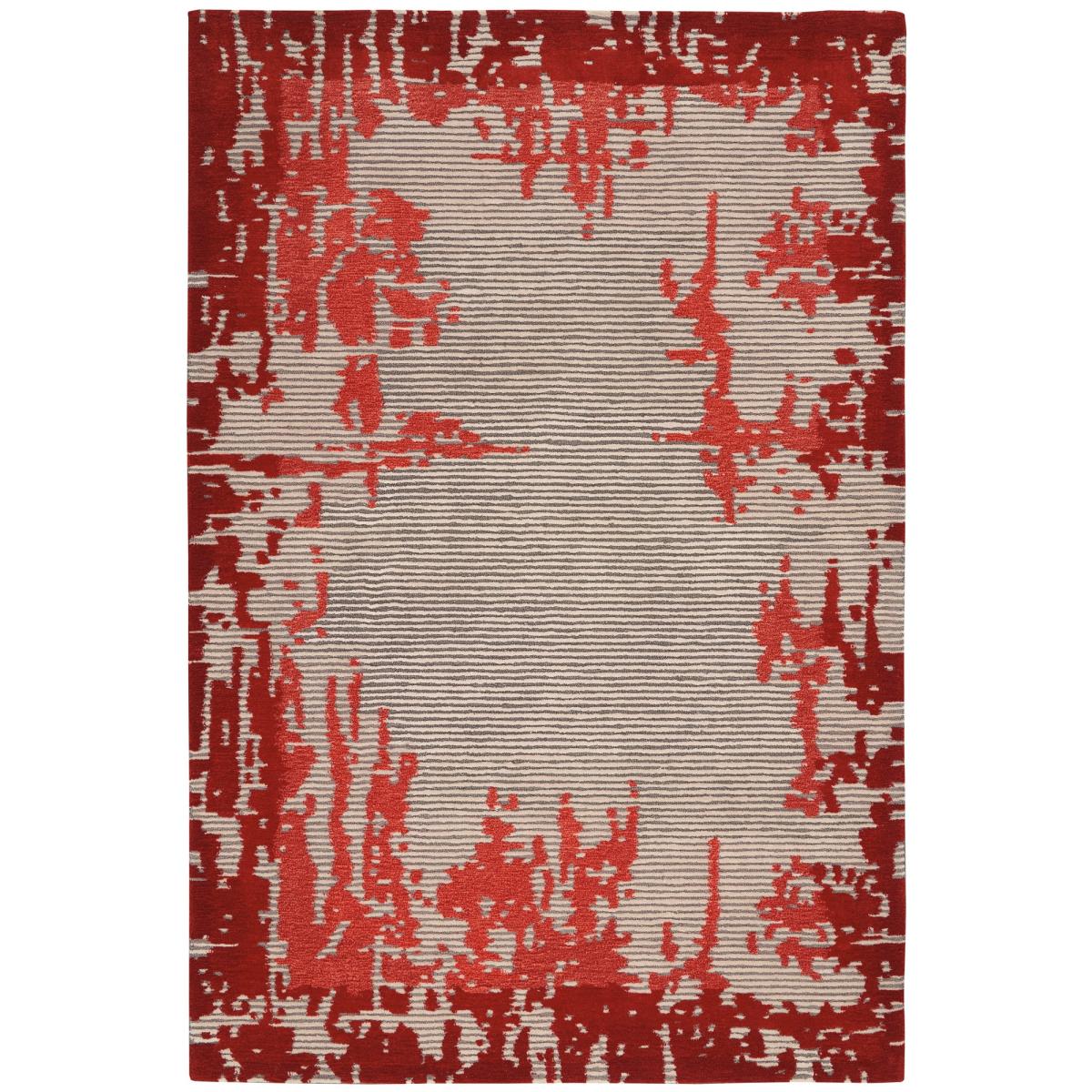 Symmetry Rugs SMM02 by Nourison in beige red – image 2