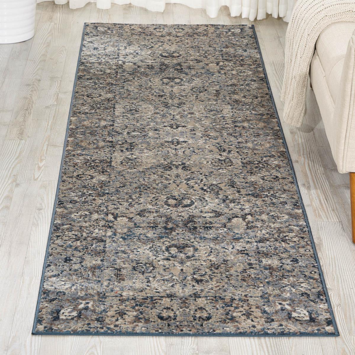 Malta Hallway Runners MAI03 by Kathy Ireland in Slate 67x235cm – image 1