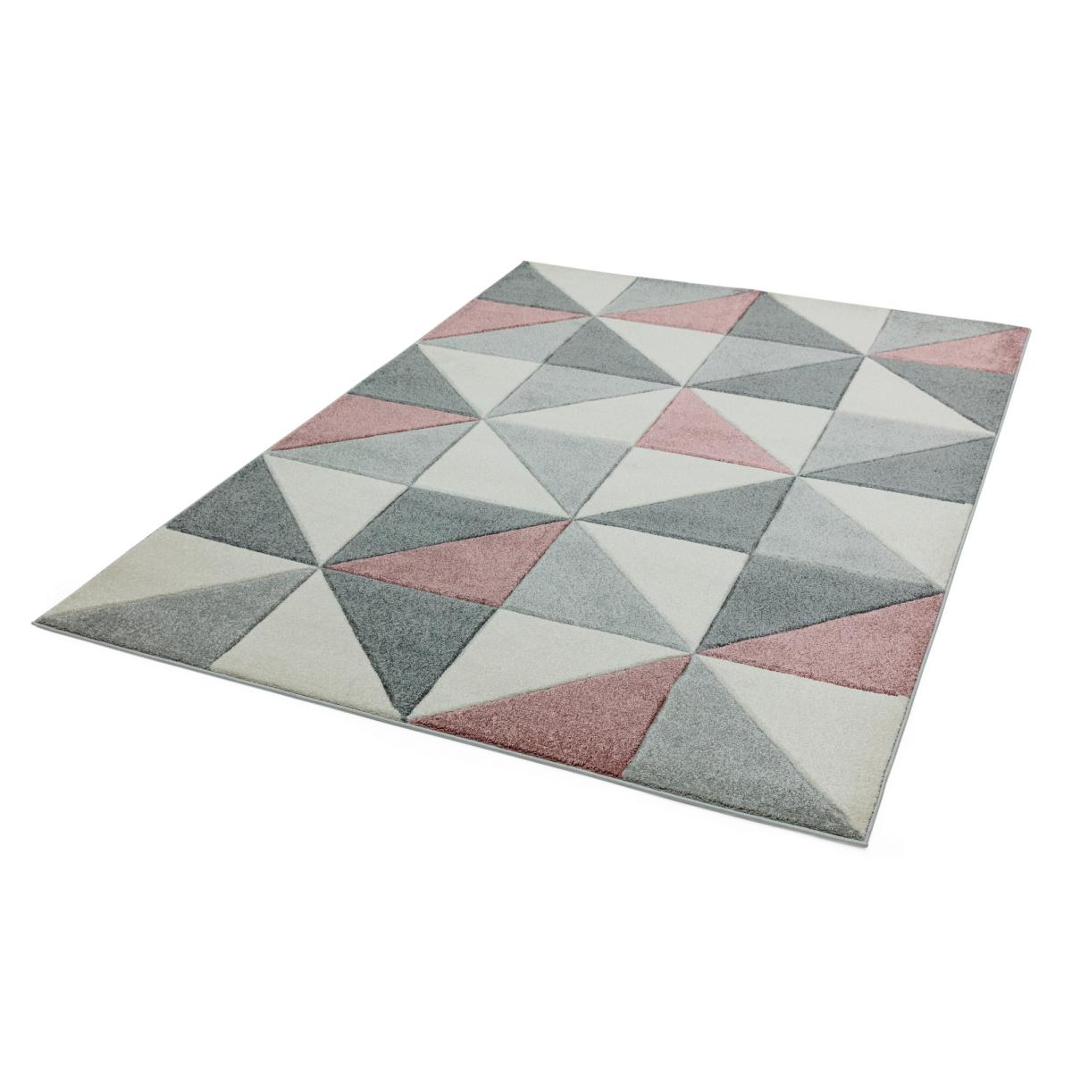 Sketch Cubic Geometric Rugs in SK05 Pink – image 2