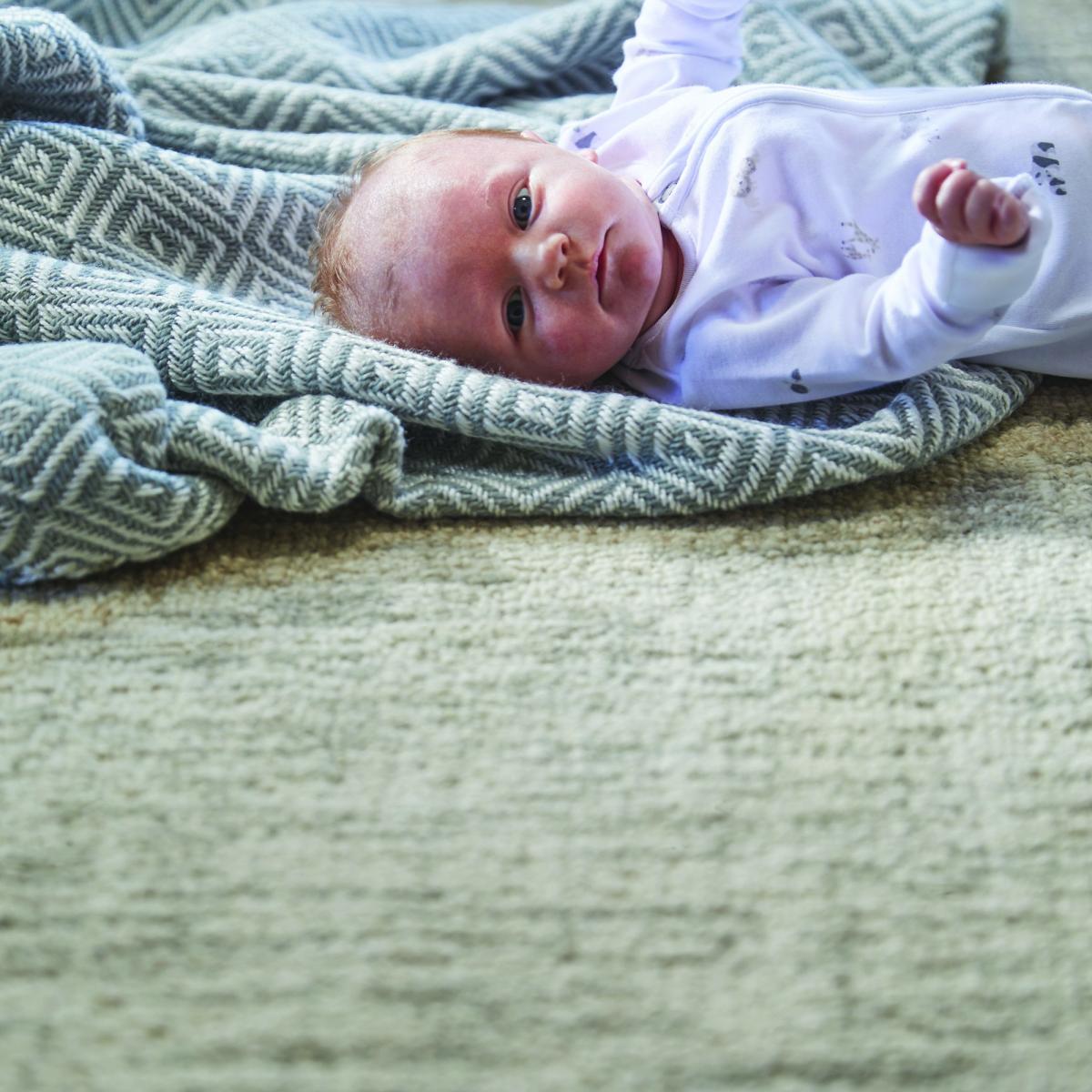 Country Tweed Plain Wool Rugs in Oyster 160x230cm – image 1