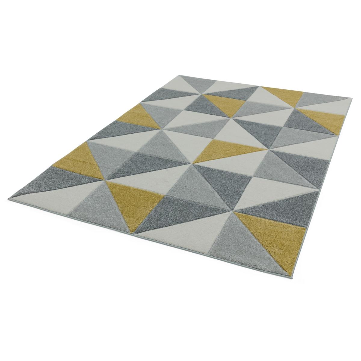 Sketch Cubic Geometric Rugs in SK06 Ochre Yellow – image 2