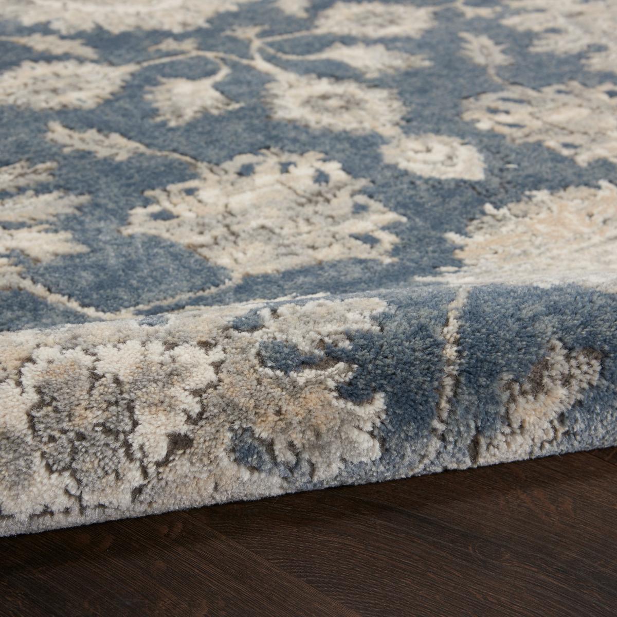 Quarry Modern Print Rugs QUA06 in Blue Beige by Nourison 201x290cm – image 3