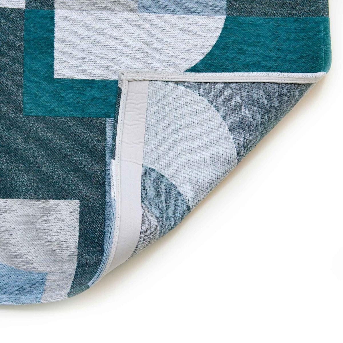 Louis De Poortere Geometric Nuance Module Rugs 9208 in Morris Green 170x240cm – image 3