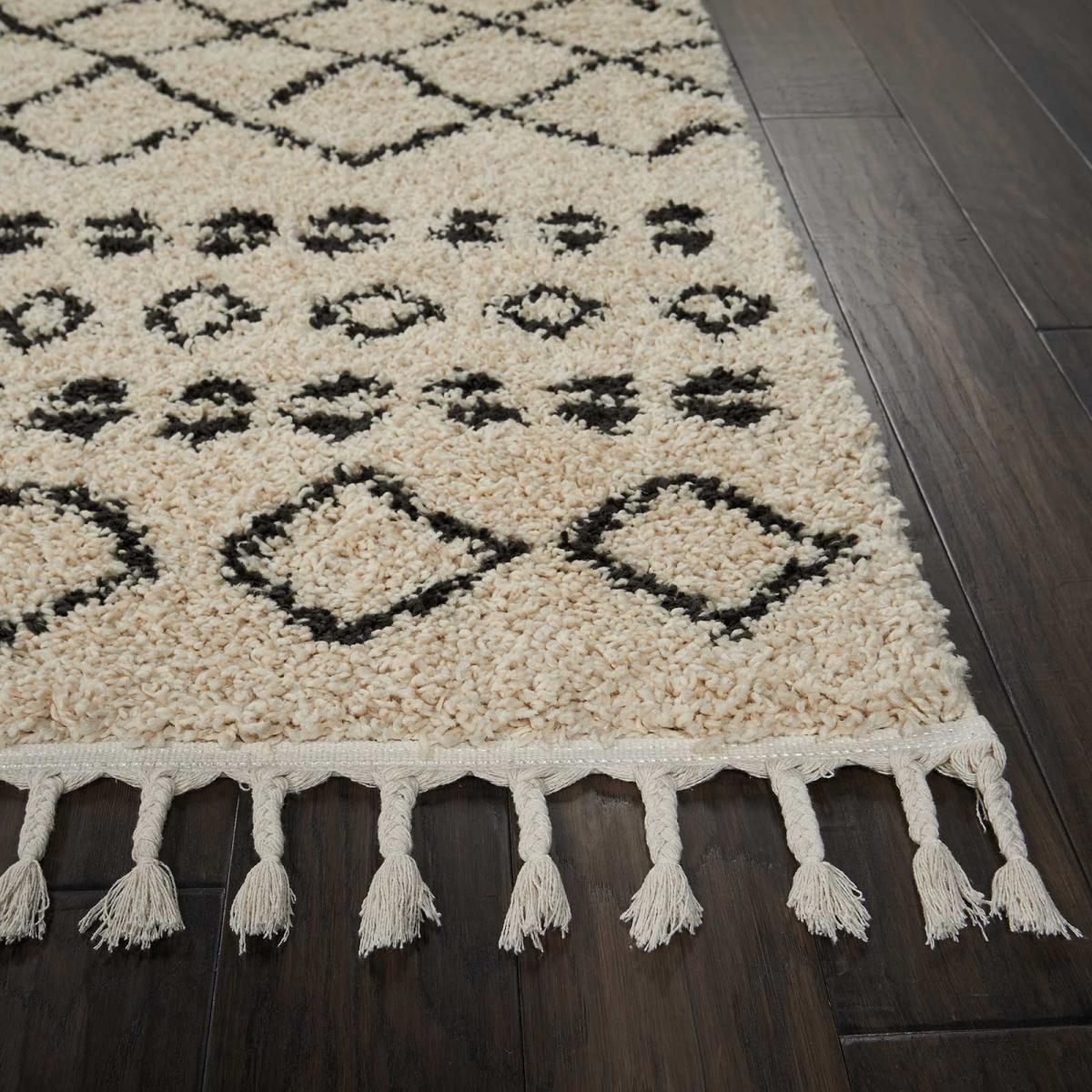 Moroccan Shaggy Hallway Runners by Nourison MRS02 in Cream 66x246cm – image 3