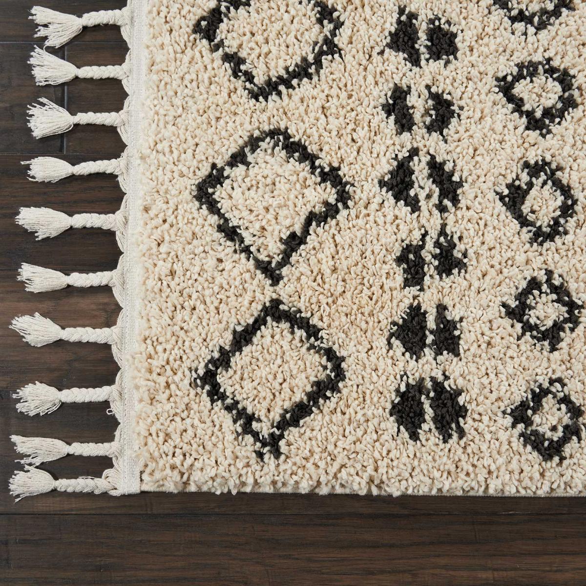 Moroccan Shaggy Hallway Runners by Nourison MRS02 in Cream 66x246cm – image 4