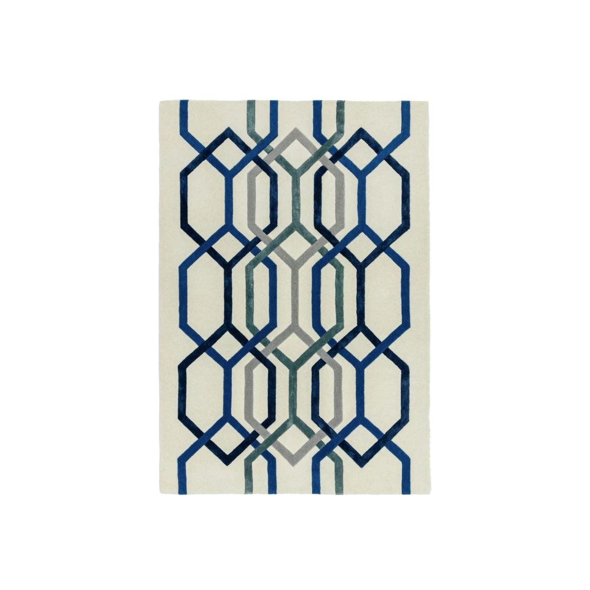 Matrix Modern Hexagon MAX65 Rugs in White 200x300cm – image 1