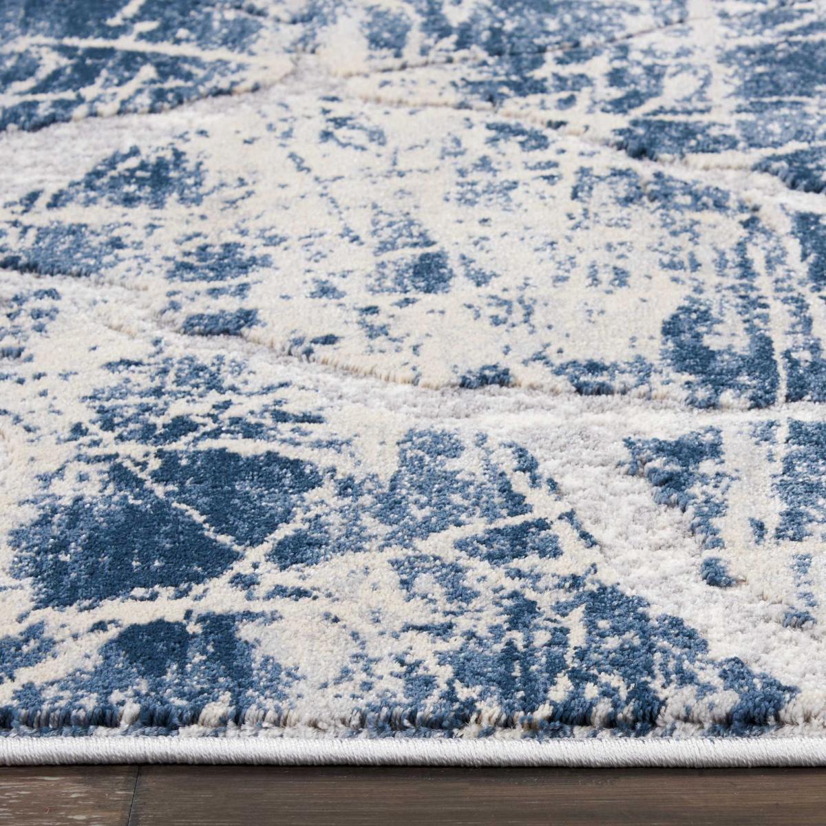 Heritage Runner Rugs KI356 by Kathy Ireland in Beige Blue 66x229cm – image 4