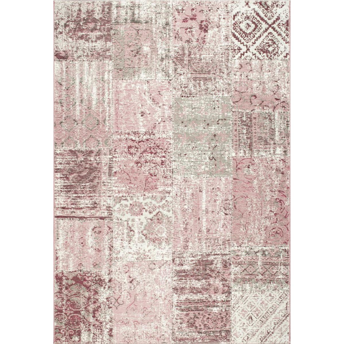 Amalfi Traditional Patchwork Rugs 94010 8001 in Sunset Pink 160x230cm – image 5