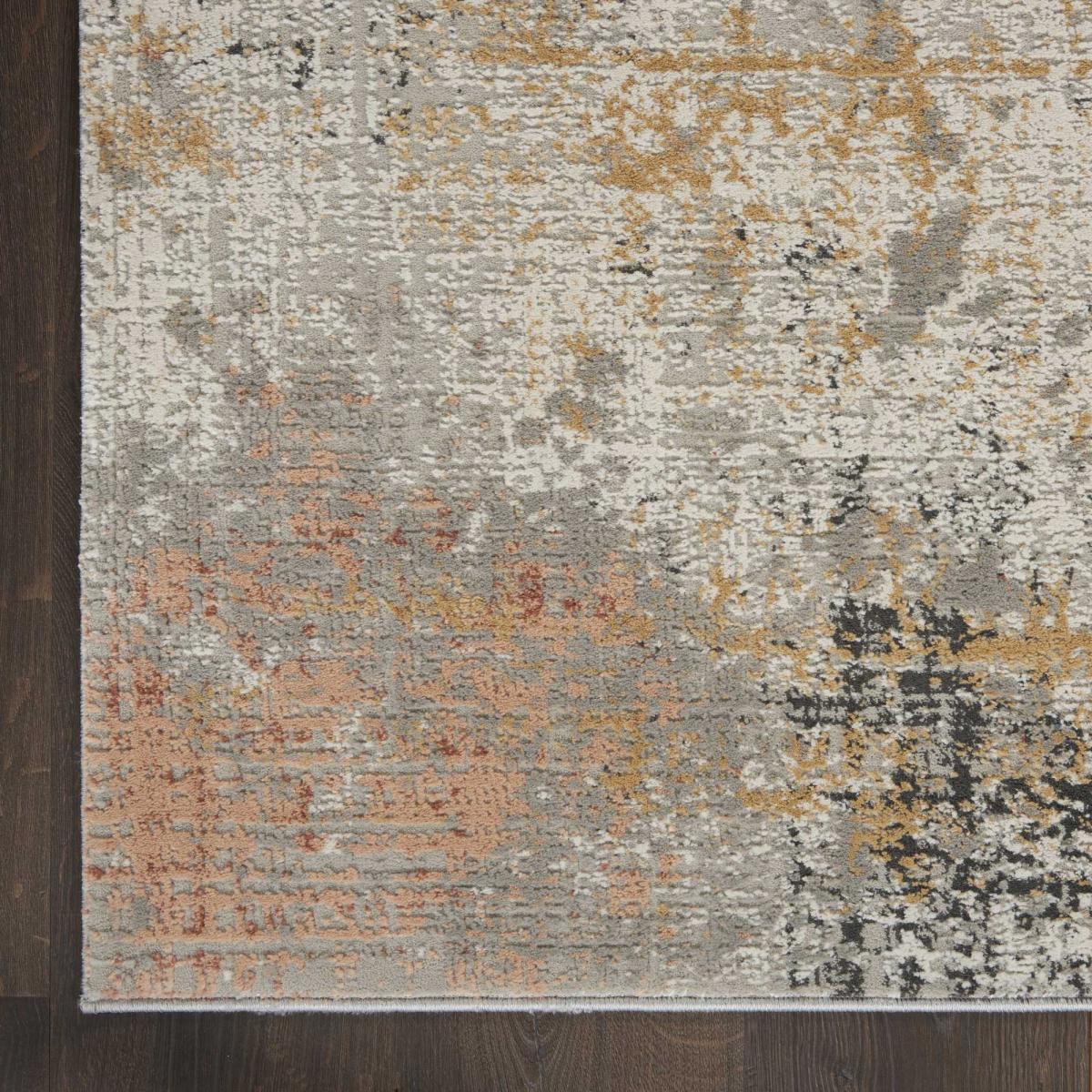 Rustic Textures RUS13 Abstract Rugs in Grey Blue – image 2
