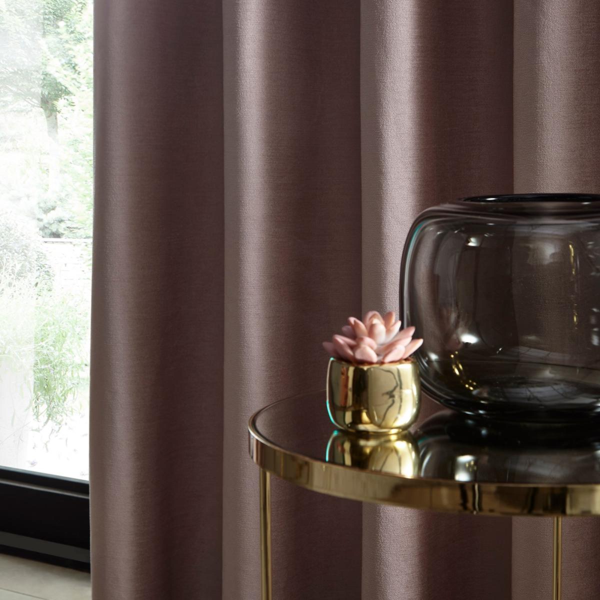 Arezzo Plain Blackout Curtains By Clarke And Clarke in Blush Pink&nbsp;168x183cm – image 2