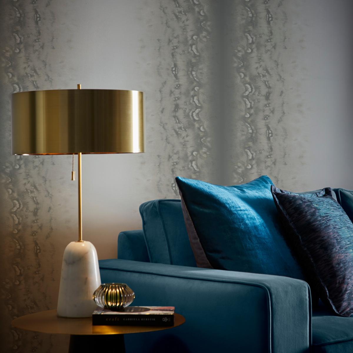 Disperse Wallpaper W0149 04 by Clarke and Clarke in Pearl White Roll – image 1